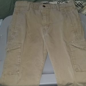 LEVIS Men's Khaki Tapered Jogger Ankle Length Trousers Pants Size 30x32